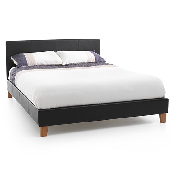 Tivoli Brown Faux Leather Super King Size Bed
