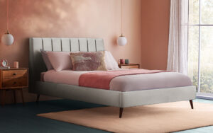 Silentnight Octavia Upholstered Bed Frame, Superking, Silver
